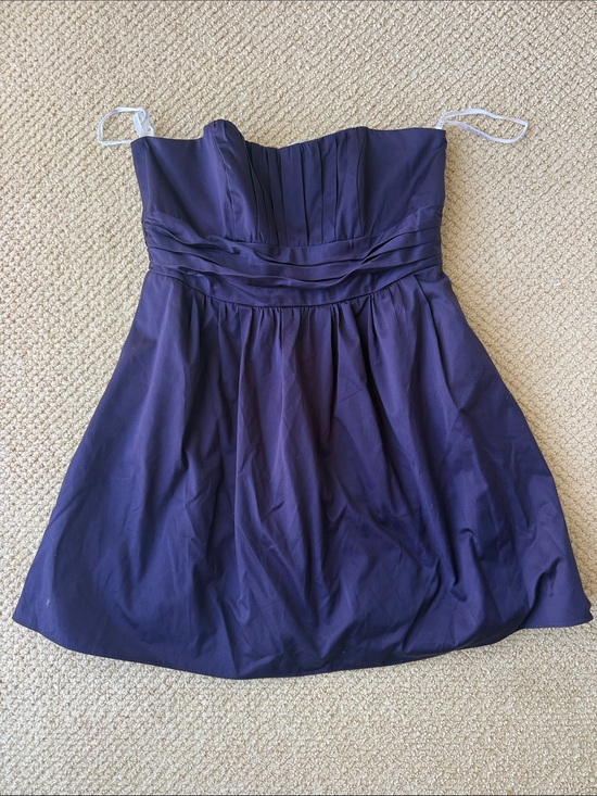 David's Bridal Dresses & Skirts - David’s Bridal Strapless Navy Blue Pleated Waist Dress size 16